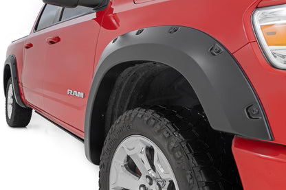 Rough Country F-D10914A-PXQ Pocket Fender Flares | PXQ Black Metallic | Ram 1500 2WD/4WD (2019-2024)