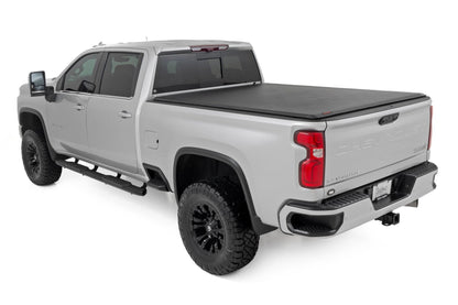 Rough Country 42120690 Soft Roll Up Bed Cover | 6'9" Bed | Chevy/GMC 2500HD/3500HD (20-25)