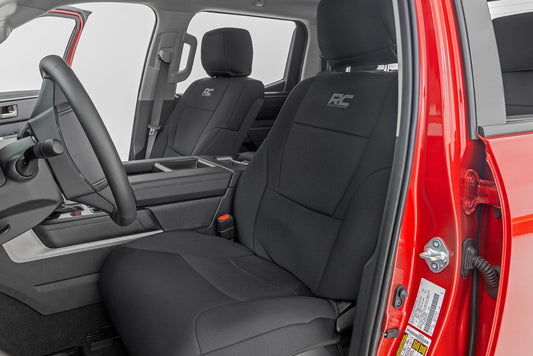 Rough Country 91054 Seat Covers | No Rear Cup Holder | Toyota Tundra 2WD/4WD (2022-2025)