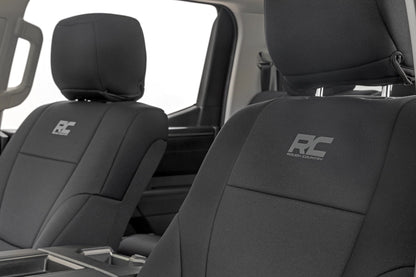 Rough Country 91054 Seat Covers | No Rear Cup Holder | Toyota Tundra 2WD/4WD (2022-2025)