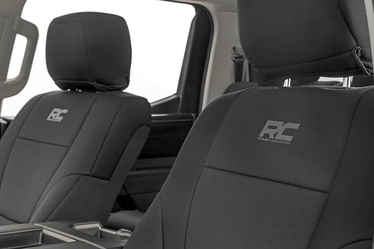 Rough Country 91054 Seat Covers | No Rear Cup Holder | Toyota Tundra 2WD/4WD (2022-2025)