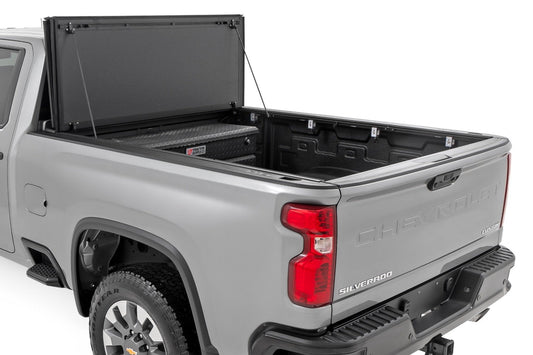 Rough Country 49120651 Hard Tri-Fold Flip Up Bed Cover | 6'9" Bed | Chevy/GMC  Silverado/Sierra 2500HD/3500HD (20-25)