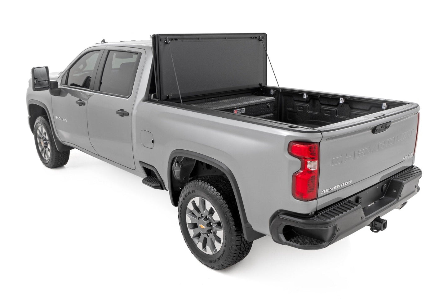 Rough Country 49120651 Hard Tri-Fold Flip Up Bed Cover | 6'9" Bed | Chevy/GMC  Silverado/Sierra 2500HD/3500HD (20-25)