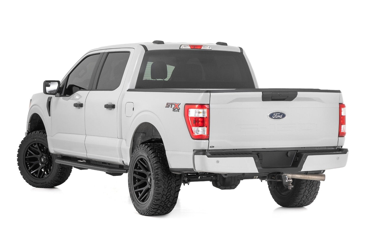 Rough Country 14011 OV2 Running Boards | Side Step Bars | Crew Cab | Ford F-150/Lightning/F-250/F-350 (15-26)