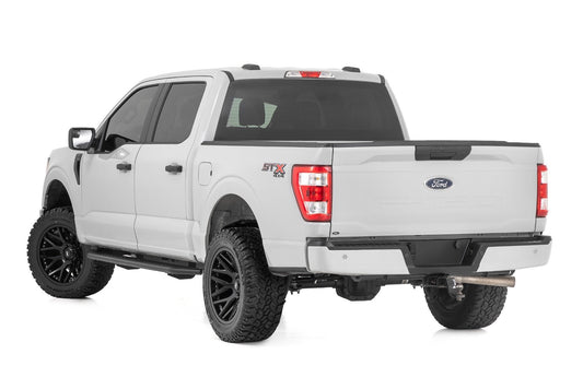 Rough Country 14011 OV2 Running Boards | Side Step Bars | Crew Cab | Ford F-150/Lightning/F-250/F-350 (15-26)