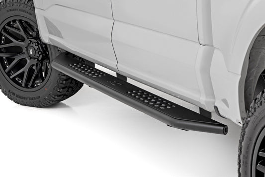 Rough Country 14011 OV2 Running Boards | Side Step Bars | Crew Cab | Ford F-150/Lightning/F-250/F-350 (15-26)