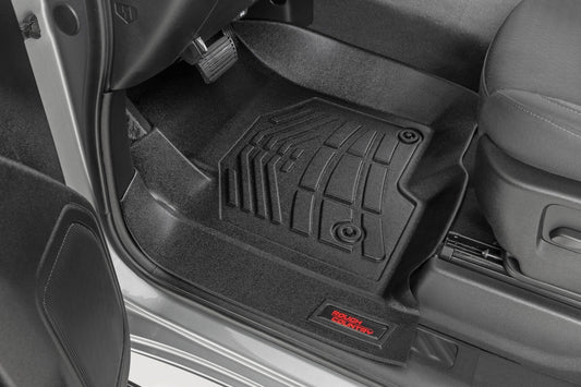 Rough Country SM2161 Floor Mats | FR Bucket | Crew | Chevy/GMC 1500/2500HD/3500HD (19-26 & Classic)