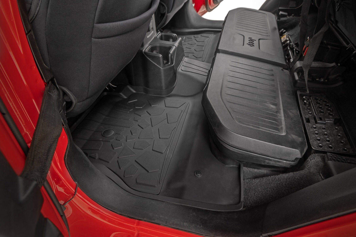 Rough Country FF-61501 Flex-Fit Floor Mats | FR & RR | RR Lockable | Jeep Gladiator JT 4WD (20-25)