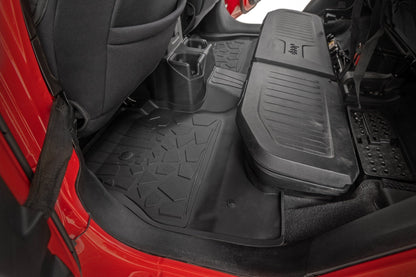 Rough Country FF-61501 Flex-Fit Floor Mats | FR & RR | RR Lockable | Jeep Gladiator JT 4WD (20-25)