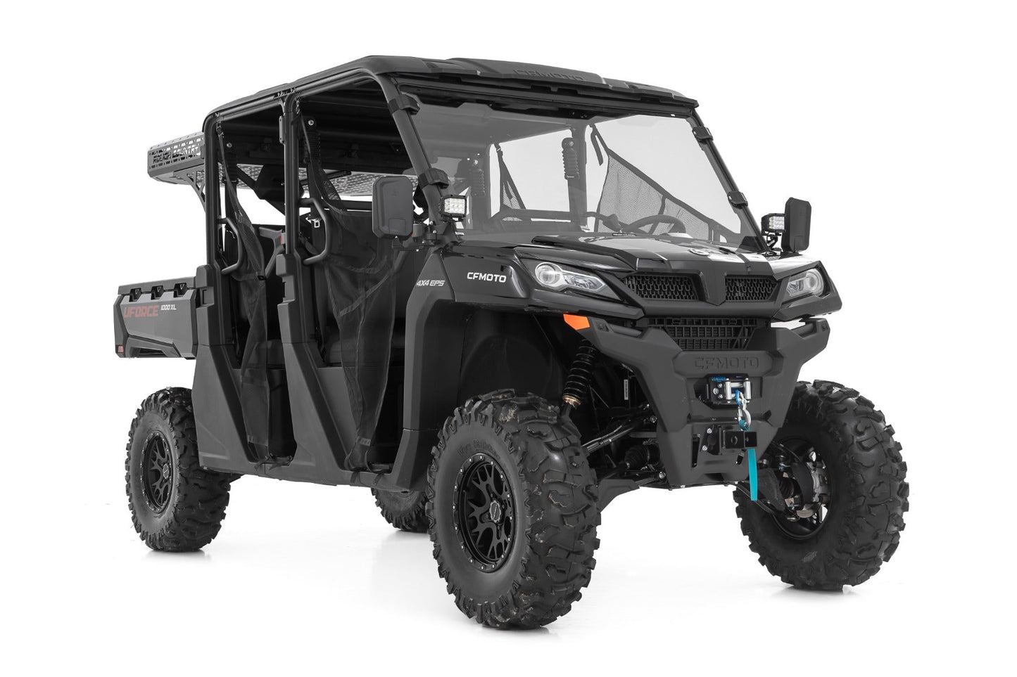 Rough Country 96104 LED Light Kit | Cage Mount | 2" Black Pair | White DRL | CFMOTO UFORCE 1000