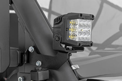 Rough Country 96106 LED Light Kit | Cage Mount | 2" Chrome Pair | Wide Angle | CFMOTO UFORCE 1000