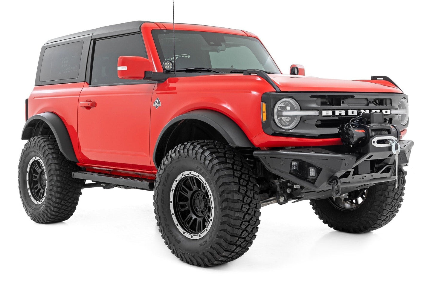 Rough Country 41008 BA2 Running Boards | Side Step Bars | 2-Door | Ford Bronco (2 Door) (21-25)
