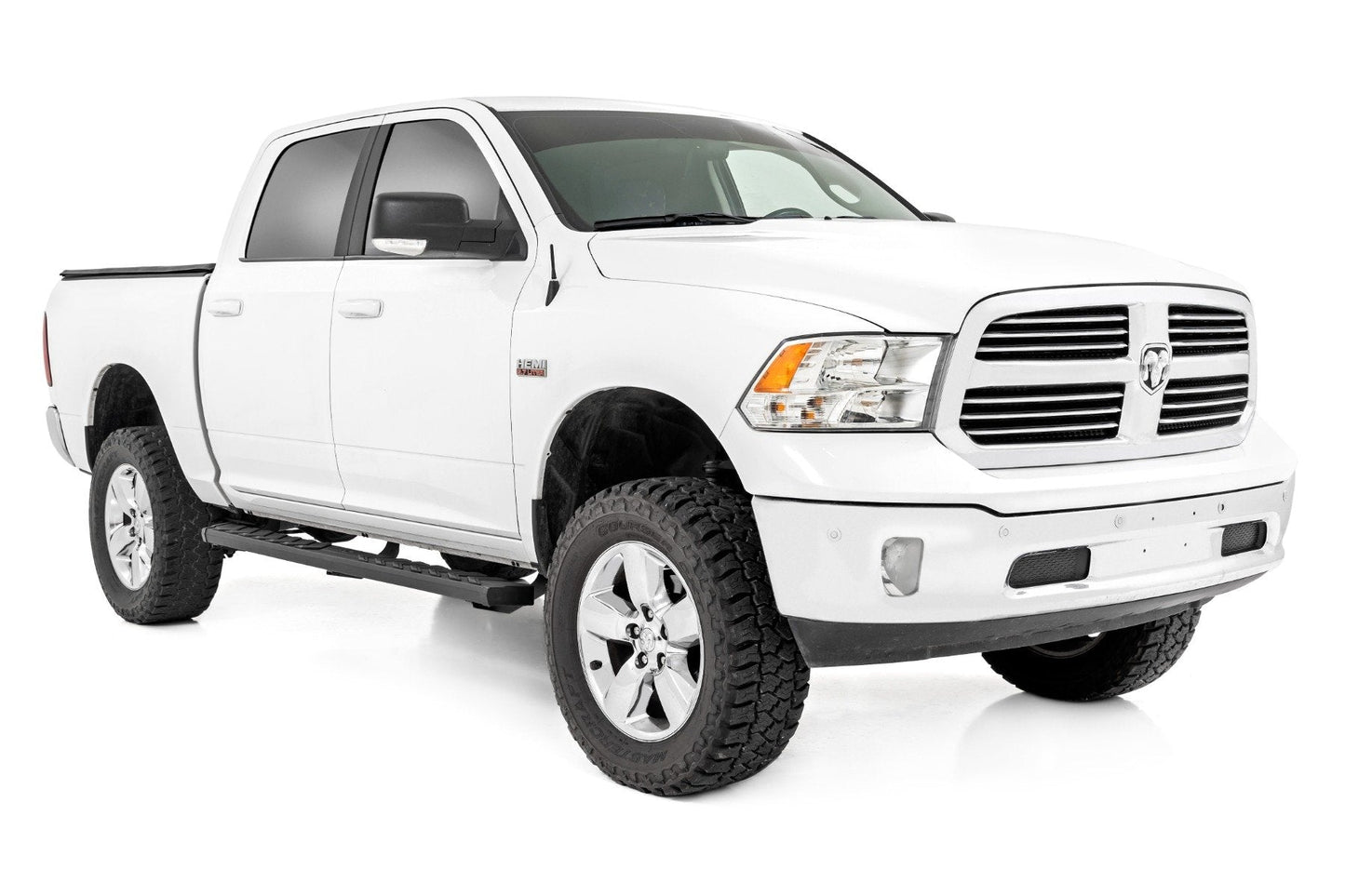 Rough Country 41003A BA2 Running Board | Side Step Bars | Ram 1500/2500/3500 2WD/4WD (2010-2025 & Classic)