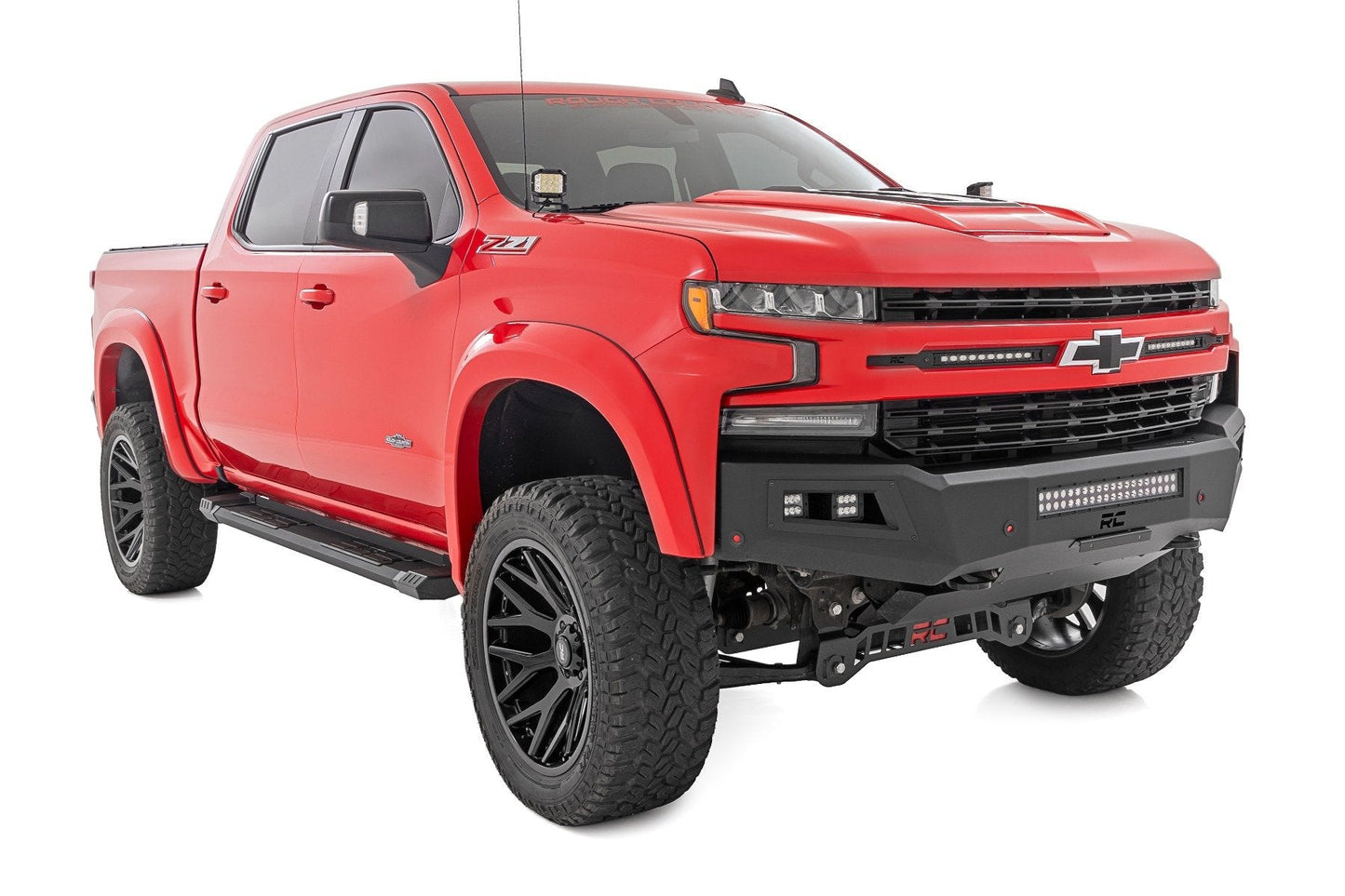 Rough Country SRB01900B HD2 Aluminum Running Boards | Crew Cab | Chevy/GMC 1500/2500HD/3500HD (19-26 & Refresh)