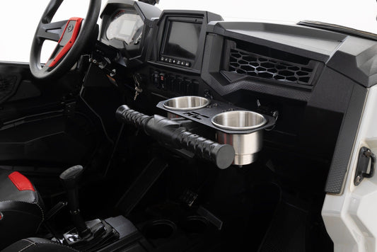 Rough Country 93058 Passenger Grip Handle Dual Cup Holder | Polaris RZR S 570/RZR S4 1000