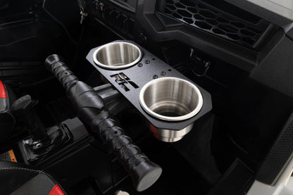 Rough Country 93058 Passenger Grip Handle Dual Cup Holder | Polaris RZR S 570/RZR S4 1000
