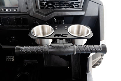 Rough Country 93058 Passenger Grip Handle Dual Cup Holder | Polaris RZR S 570/RZR S4 1000