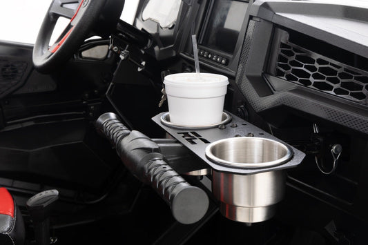 Rough Country 93058 Passenger Grip Handle Dual Cup Holder | Polaris RZR S 570/RZR S4 1000