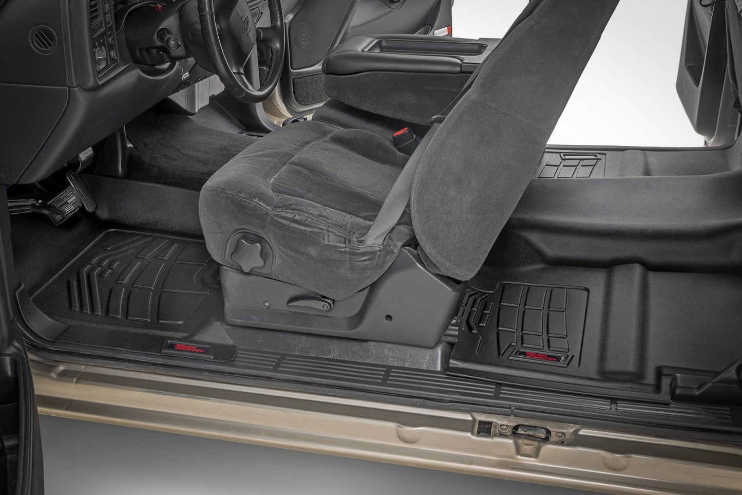 Rough Country SM29912A Sure-Fit Floor Mats | FR & RR | Chevy/GMC 1500 (99-06 & Classic)