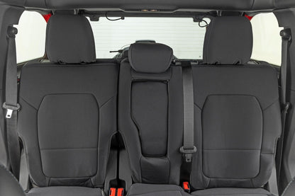 Rough Country 91059 Seat Covers | Bucket Seats |W/Fold Down RR Armrest |FR & RR | 4DR | Ford Bronco (21-25)