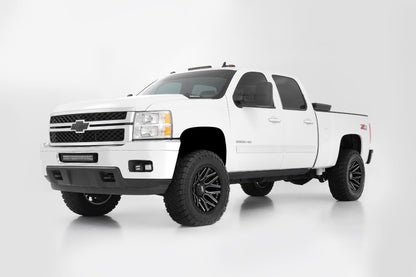 Rough Country 95201006M Rough Country 95 Series Wheel | One-Piece | Gloss Black Machined | 20x10 | 8x180 | -19mm