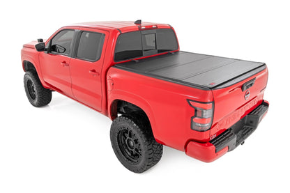 Rough Country 49520551A Hard Tri-Fold Flip Up Bed Cover | 5' Bed | Nissan Frontier 2WD/4WD (22-26)