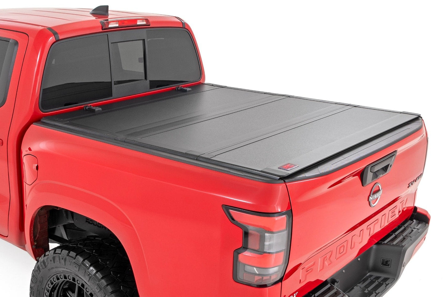 Rough Country 49520551A Hard Tri-Fold Flip Up Bed Cover | 5' Bed | Nissan Frontier 2WD/4WD (22-26)