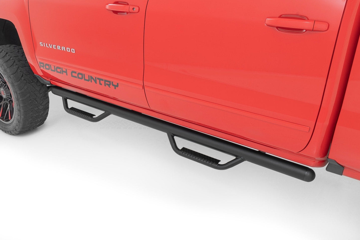 Rough Country RCC1489QCB Nerf Steps | Cab Length | Extended Cab | 6'7" Bed | Chevy/GMC 1500 (14-18 & Classic)