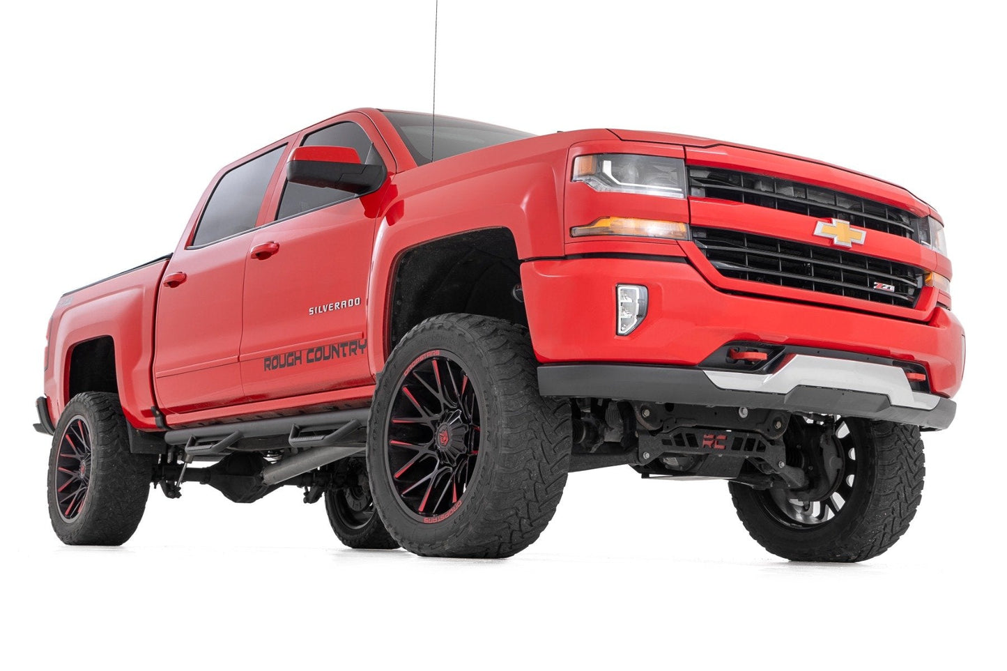 Rough Country RCC1489CCB Nerf Steps | Cab Length | Crew Cab | Chevy/GMC 1500 (14-18 & Classic)