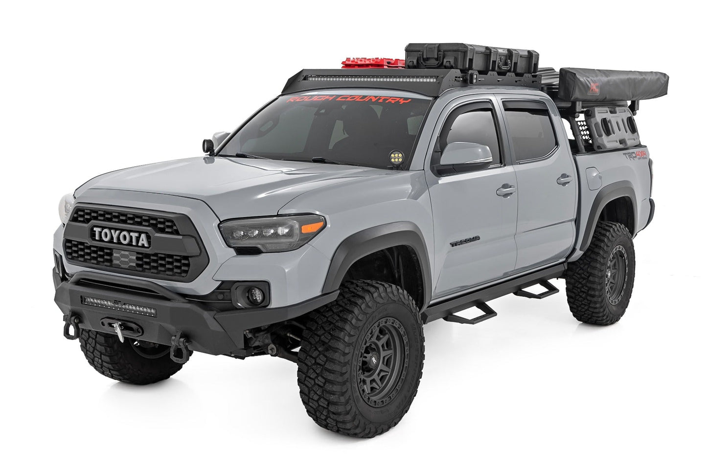 Rough Country 71096 SRL2 Adj Aluminum Step | Double Cab | Toyota Tacoma 2WD/4WD (2005-2023)