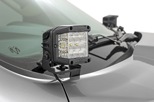Rough Country 82290 LED Light Kit | Ditch Mount | 2" Black Pair | Spot | Ram 1500 2WD/4WD (19-26)