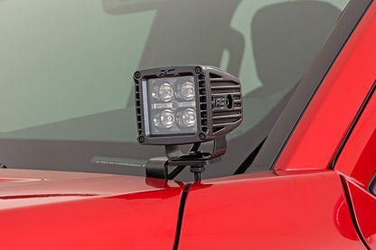 Rough Country 72104 LED Light Kit | Ditch Mount | 2" Black Pair | Amber DRL | Toyota Tacoma (24-25)