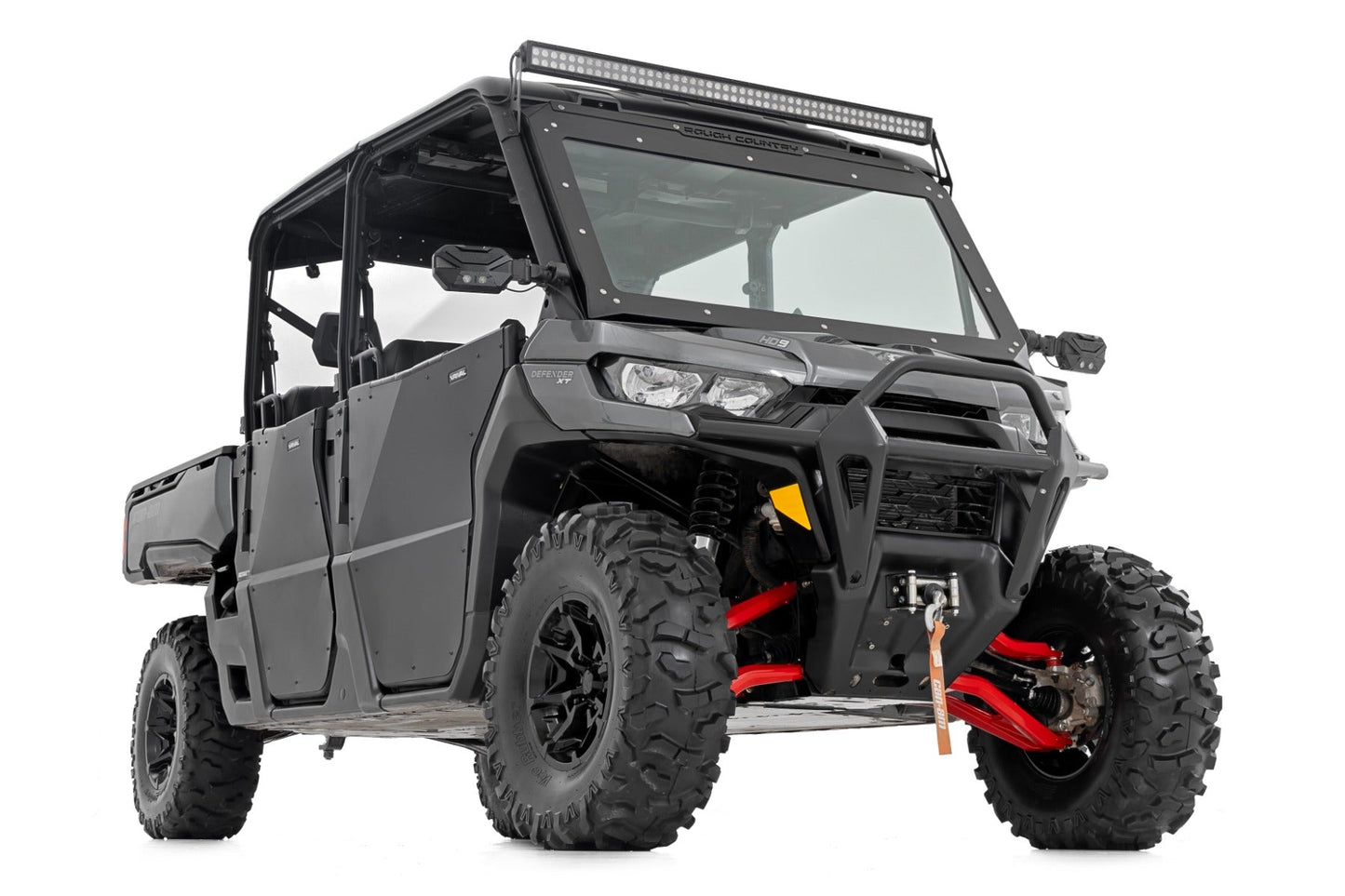 Rough Country 97041RED Aluminum Control Arms | High Clearance w/ 2" Forward Offset | Can-Am Defender HD 5/HD 8/HD 9/HD 10