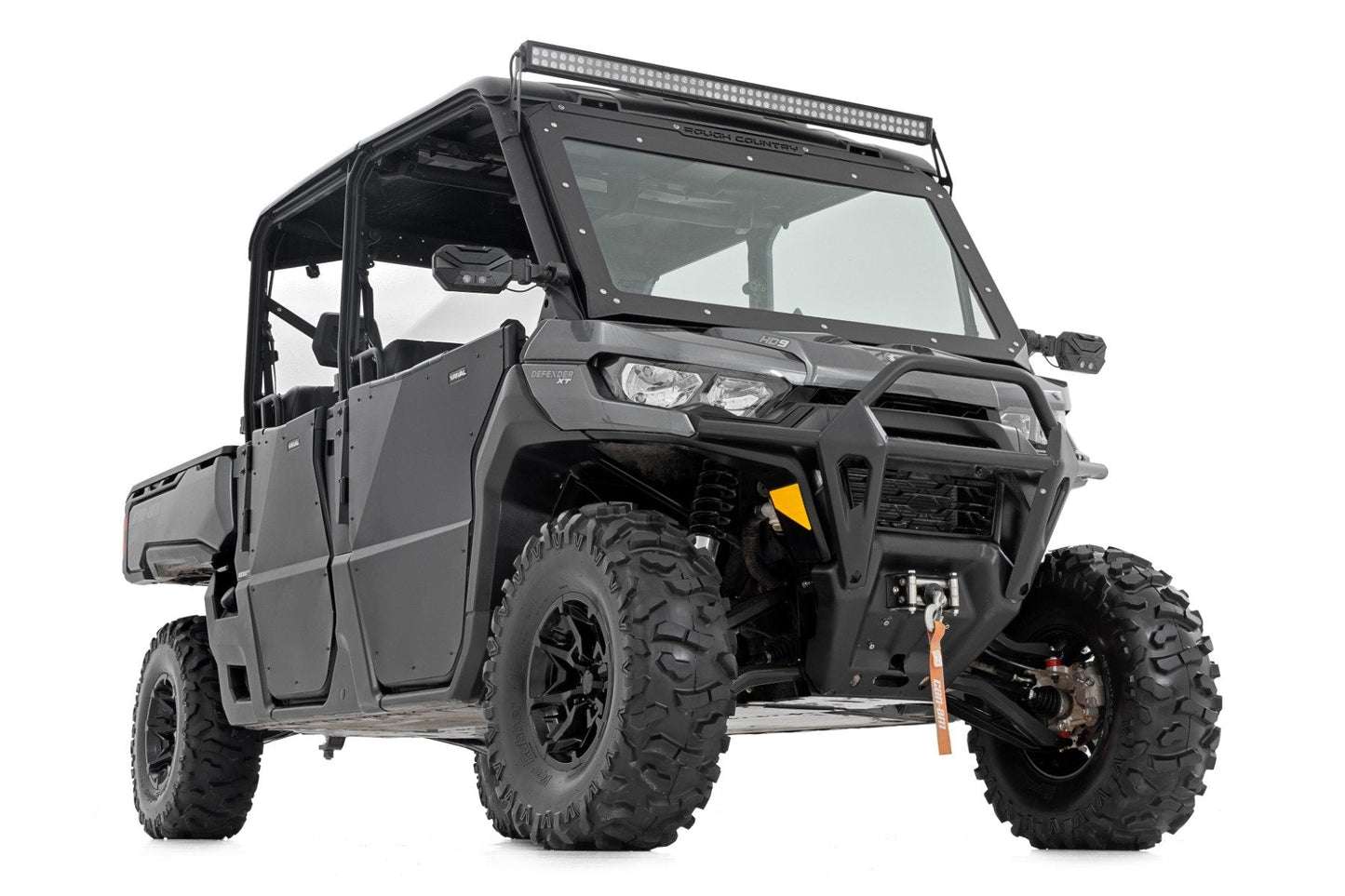 Rough Country 97041BLK Aluminum Control Arms | High Clearance w/ 2" Forward Offset | Can-Am Defender HD 5/HD 8/HD 9/HD 10