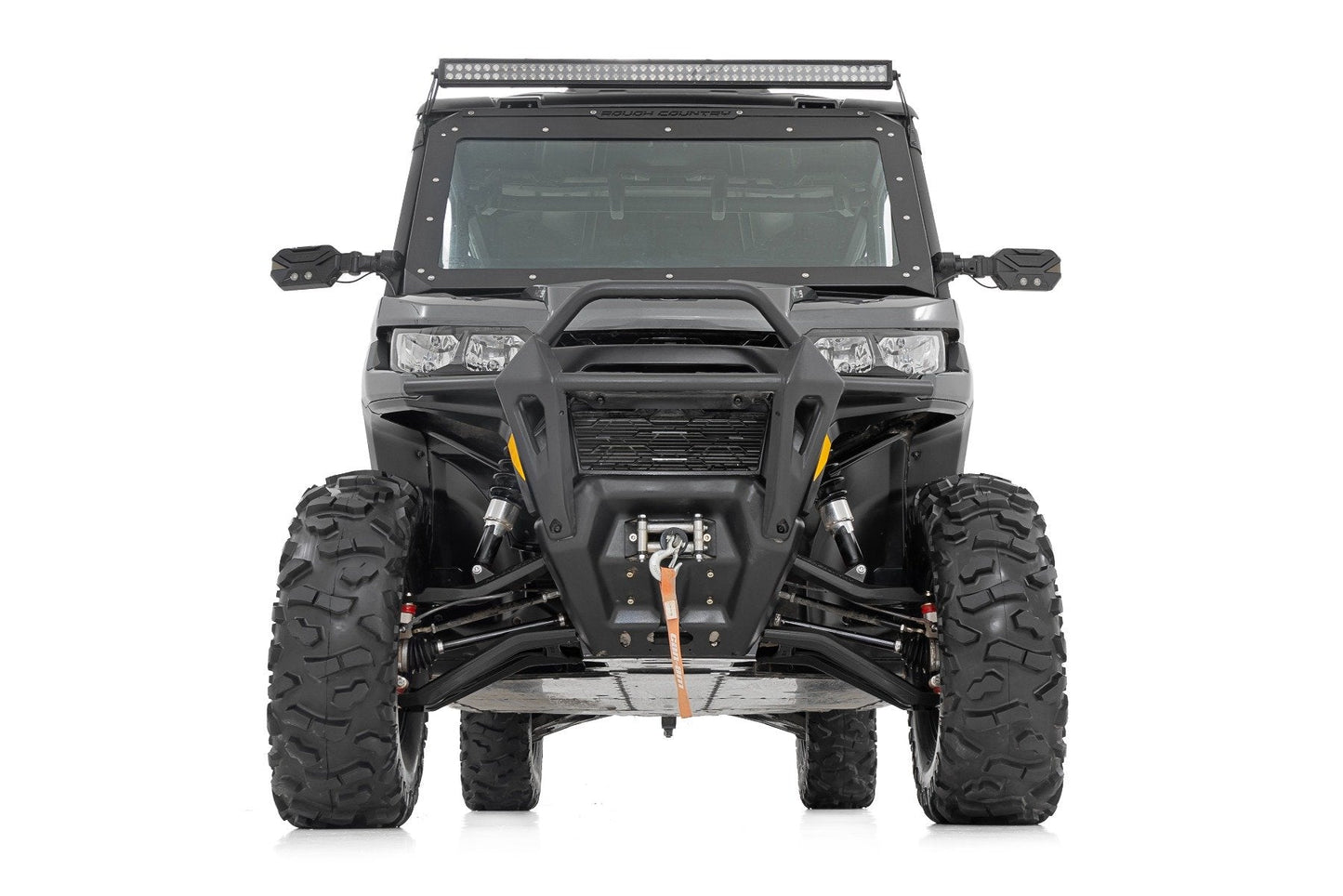 Rough Country 97041BLK Aluminum Control Arms | High Clearance w/ 2" Forward Offset | Can-Am Defender HD 5/HD 8/HD 9/HD 10