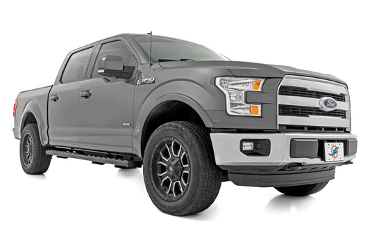 Rough Country 41010A BA2 Running Board | Side Step Bars | Ford F-150/F-250/F-350 2WD/4WD (15-26)