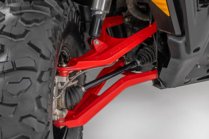 Rough Country 97041RED Aluminum Control Arms | High Clearance w/ 2" Forward Offset | Can-Am Defender HD 5/HD 8/HD 9/HD 10