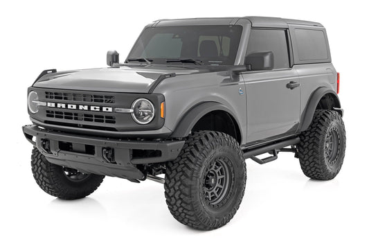 Rough Country RCF21582DA Nerf Steps | Wheel to Wheel | 2 Door | Ford Bronco (2 Door) 4WD (2021-2025)