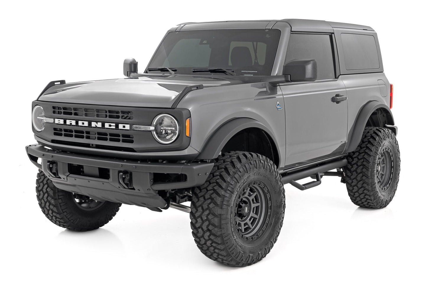Rough Country RCF21582DA Nerf Steps | Wheel to Wheel | 2 Door | Ford Bronco (2 Door) 4WD (2021-2025)