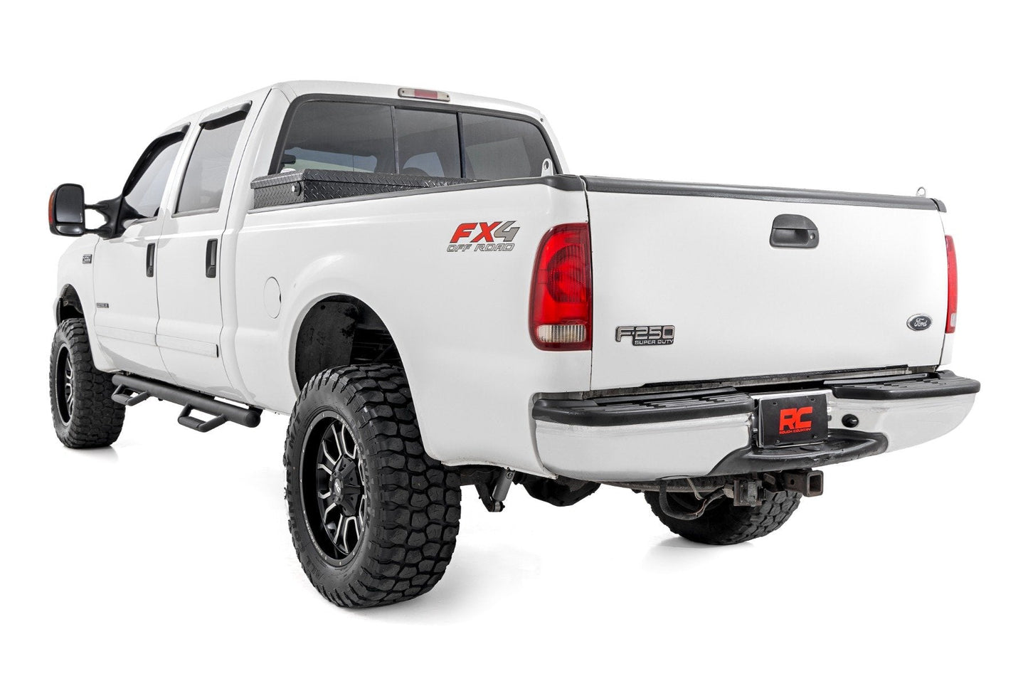 Rough Country RCF9984CCB Nerf Steps | Cab Length | Crew Cab | Ford F-250/F-350 Super Duty (99-16)
