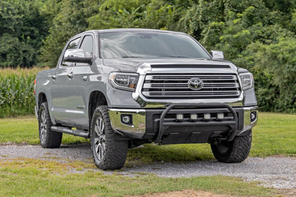 Rough Country 21009 Oval Nerf Step | Crew Cab | Black | Toyota Tundra 2WD/4WD (2007-2021)