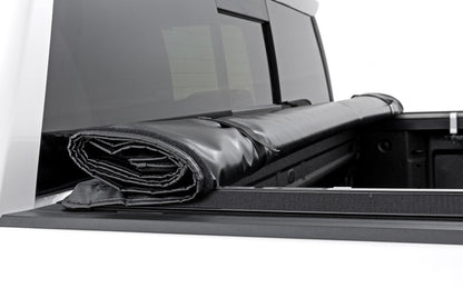 Rough Country 42120580 Soft Roll Up Bed Cover | 5'10" Bed | Chevy/GMC Sierra 1500 (19-26)/Silverado 1500 (19-26)