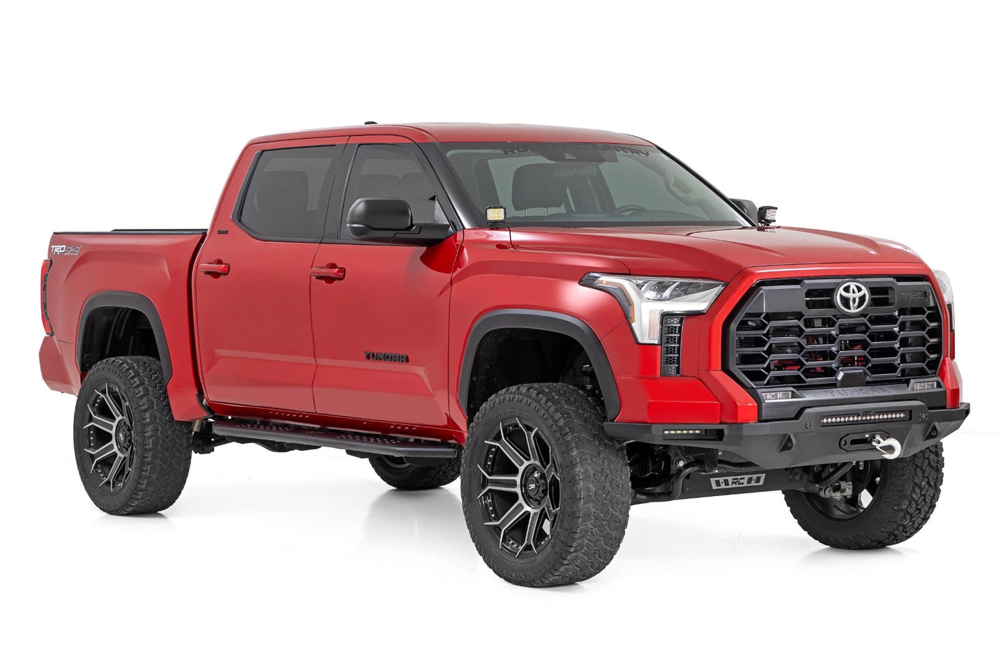 Rough Country 14006 OV2 Running Boards | Side Step Bars | Crew Cab | Toyota Tundra 2WD/4WD (22-25)