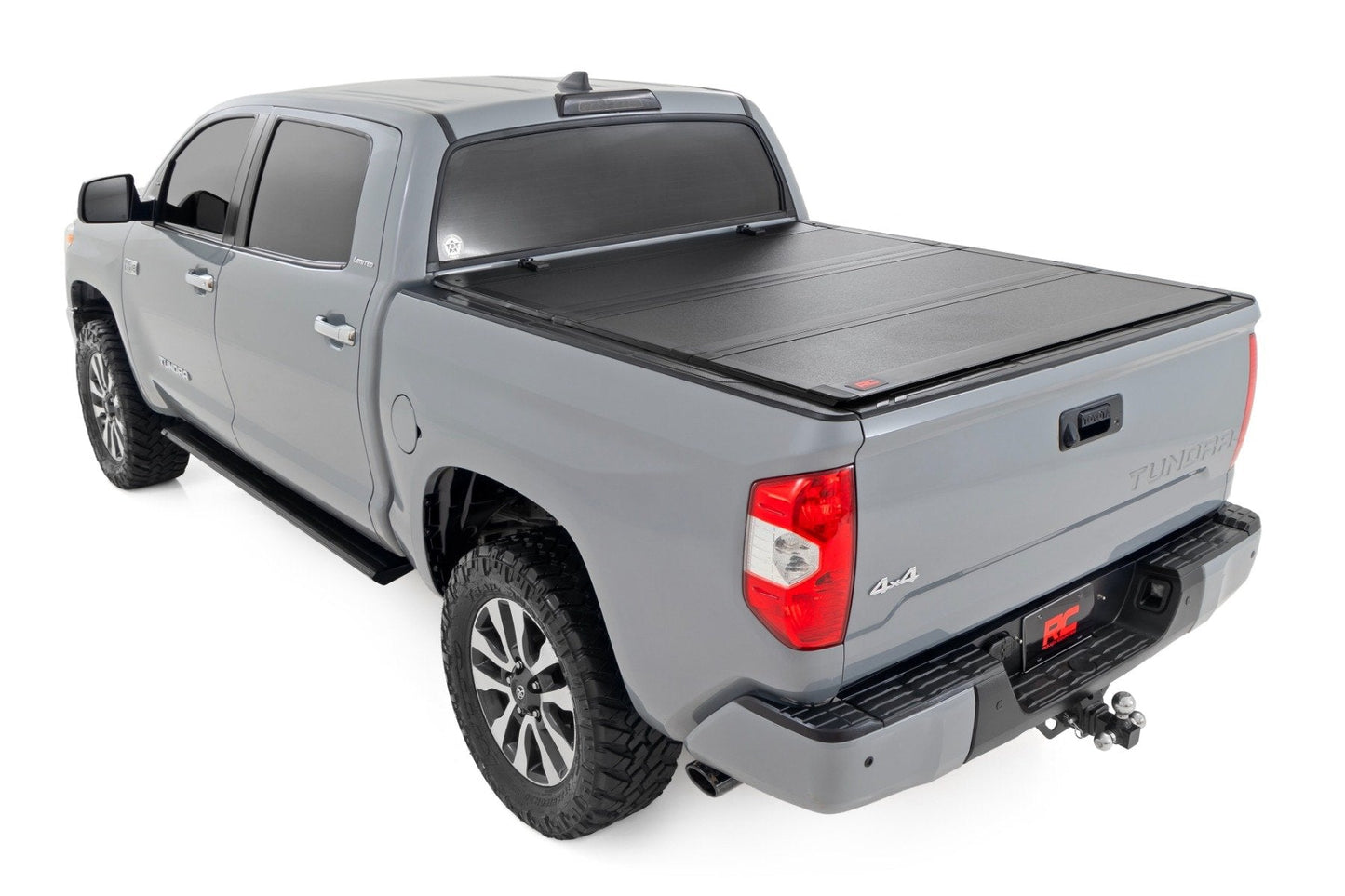 Rough Country 49414551 Hard Tri-Fold Flip Up Bed Cover | 5'7" Bed | Toyota Tundra 2WD/4WD (07-21)
