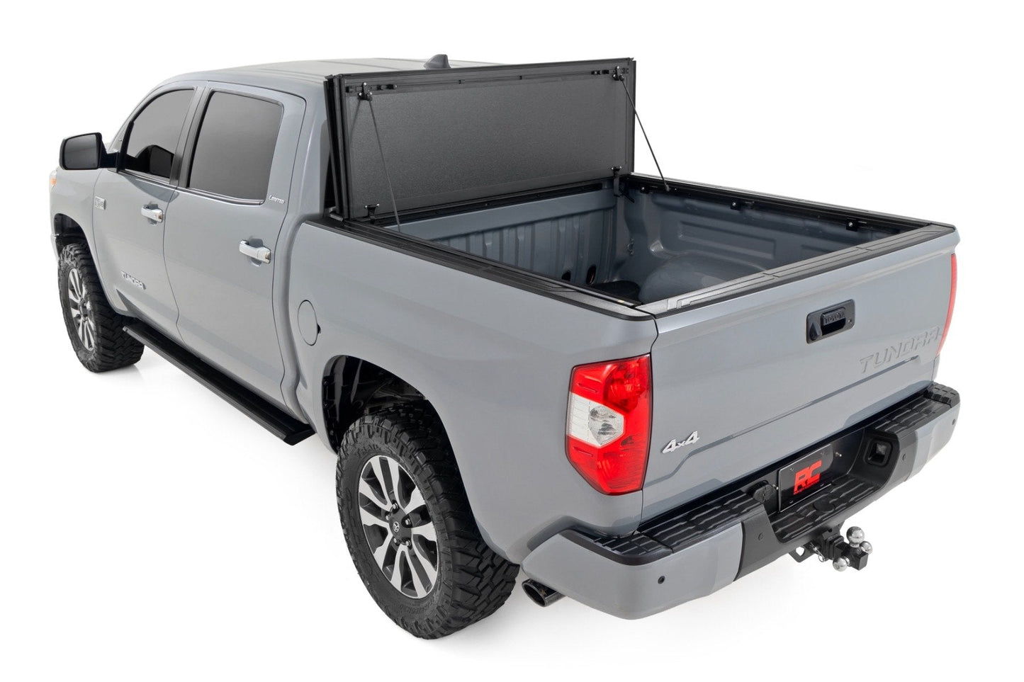 Rough Country 49414551 Hard Tri-Fold Flip Up Bed Cover | 5'7" Bed | Toyota Tundra 2WD/4WD (07-21)
