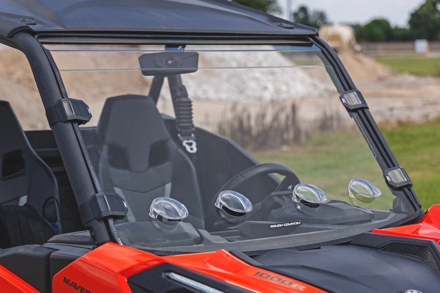 Rough Country 98201930 Vented Full Windshield | Scratch Resistant | Can-Am Maverick Sport 1000R