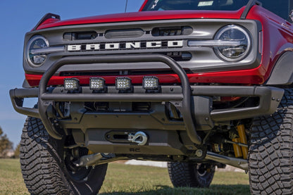 Rough Country 51103 Nudge Bar | 20 Inch Chrome Single Row LED | OE Modular Steel | Ford Bronco (21-25)