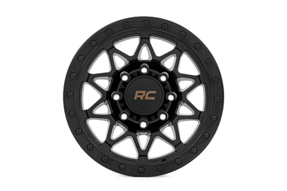 Rough Country 78181211B Rough Country 78 Series Wheel | Simulated Beadlock | Black | 18x9 | 8x170 | -12mm