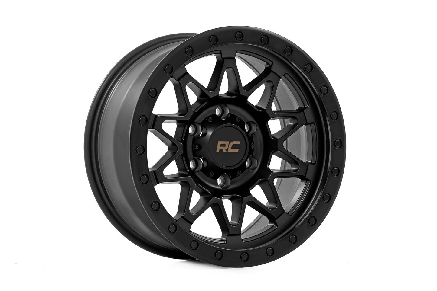 Rough Country 78180917B Rough Country 78 Series Wheel | Simulated Beadlock | Black | 18x9 | 6x135 | 0mm