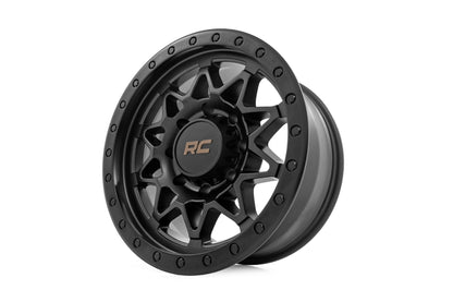 Rough Country 78180911B Rough Country 78 Series Wheel | Simulated Beadlock | Black | 18x9 | 8x170 | 0mm